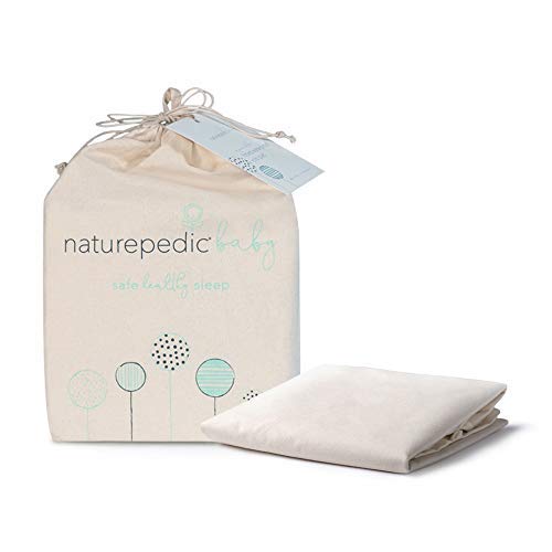 Naturepedic Organic Waterproof Crib Mattress Pad, Skin Friendly, Breathable & Absorbent Crib