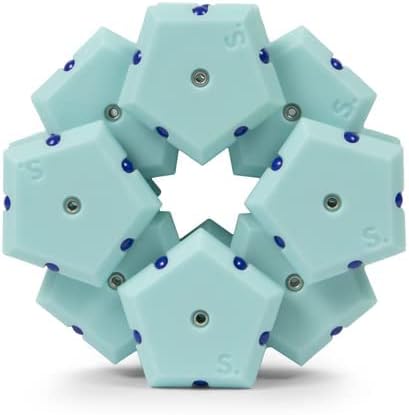 Speks Geode Matte Pentagons Magnetic Fidget Toy for Adults | Quiet Sensory Toy for Stress Relief & Anxiety, Office Desk Toy & Top Gadget Gift Idea | Mile High, 12-Piece Set