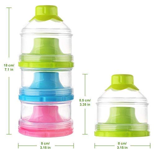 Accmor Baby Formula Dispenser, Non-Spill Stackable Formula Dispenser On The Go, Baby & Kids Snack