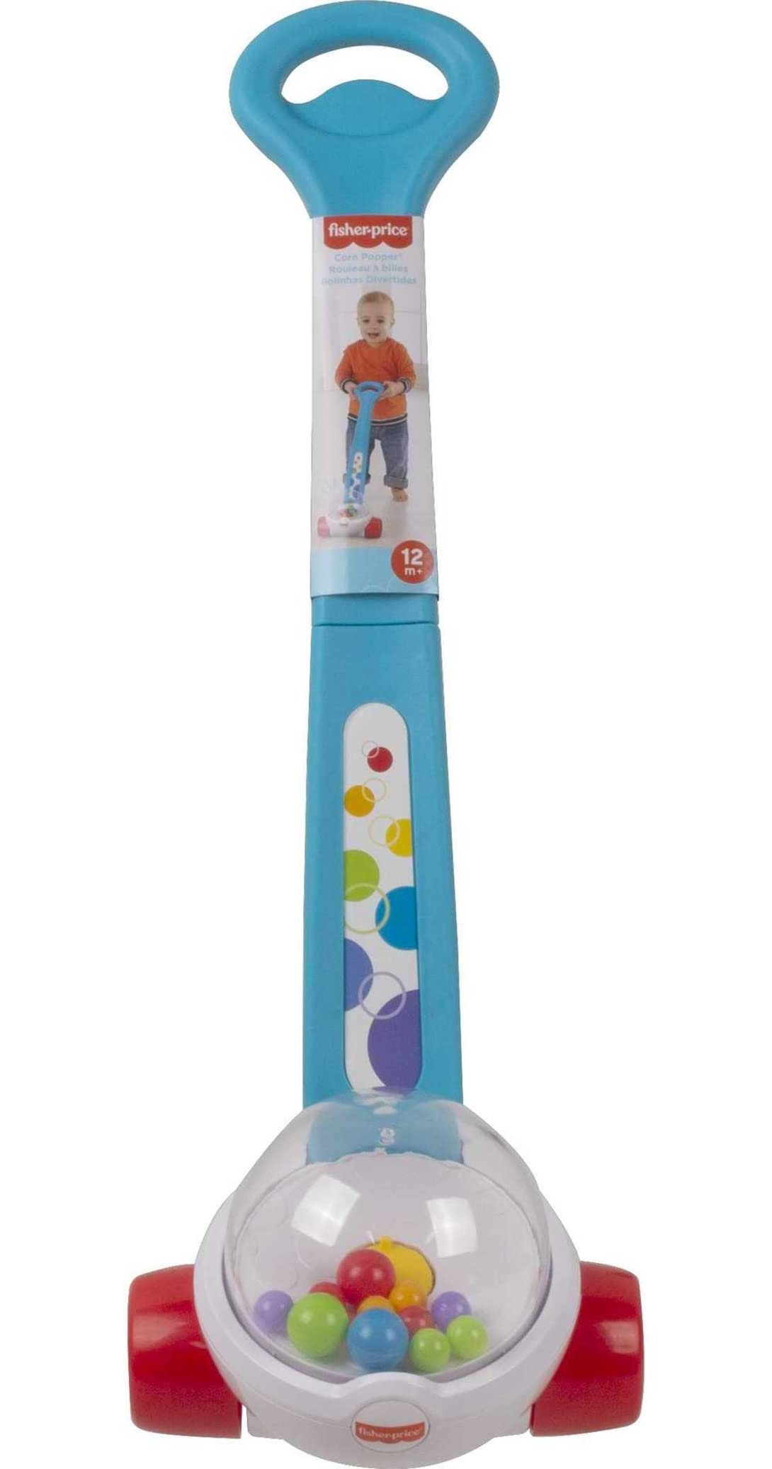 Fisher-Price Corn Popper, Blue Push-Along Toy