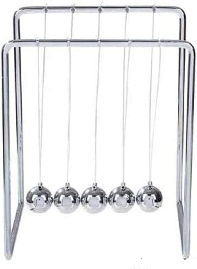Rhode Island Novelty Newton's Cradle Office Desk Toy Executive Perpetual Ball Clicker 3.5" x 3.25" x 4.33"