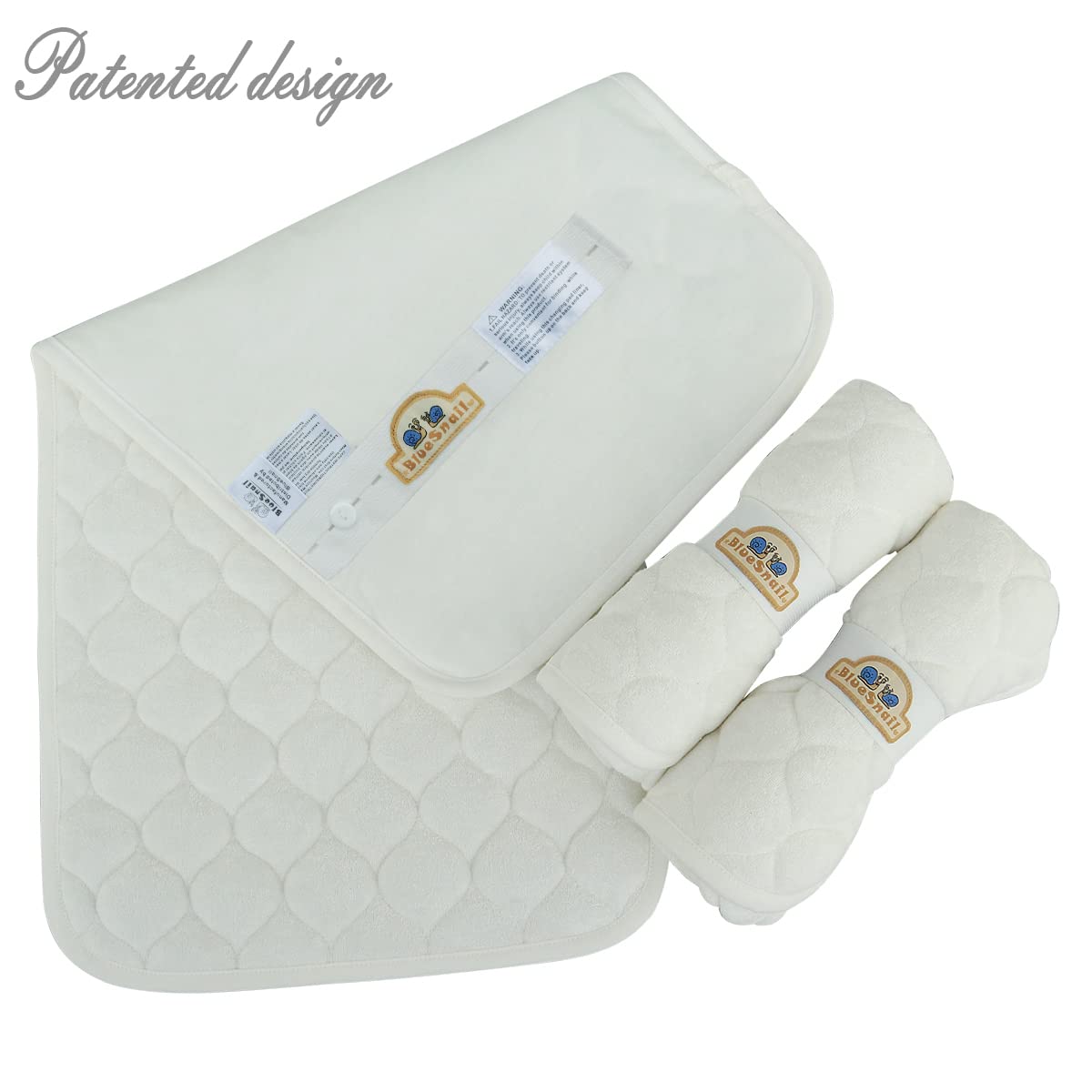 BlueSnail Quilted Thicker Waterproof Changing Pad Liners,3 Count(Snow White 13??x 27??