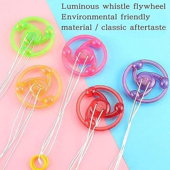Flywheel Spinning Spinner Fidget Light Rainbow Lightshow Orbital Flash Novelty Adult‘s Gift Pull Line Flashing Glow in The Dark Wheel Colorful Sorting and Stacking