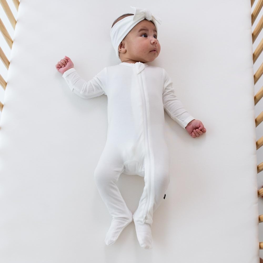 KYTE BABY Unisex Zipper Closure Footies, Rayon Made From Bamboo, 0-24 Months