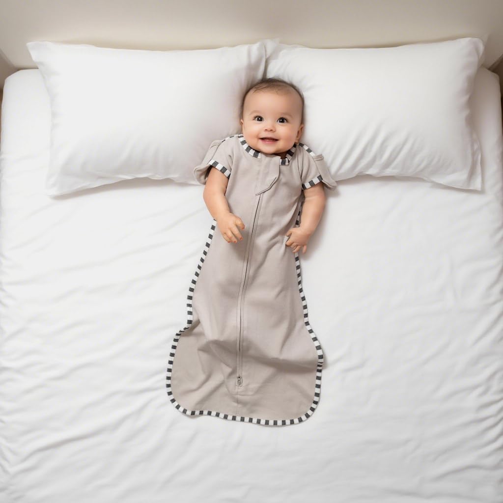 Baby Swaddle Blanket for Newborns and Infants,2-Piece Set Infant Pajamas,Bidirectional Zipper,Easy