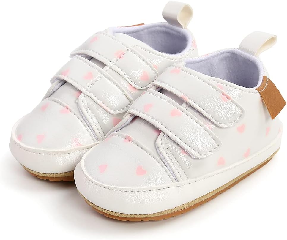 SOFMUO Baby Boys Girls High Top Ankle PU Leather Sneakers Soft Rubber Sole Infant Moccasins Newborn Oxford Loafers Anti-Slip Toddler Wedding Uniform Dress Shoes