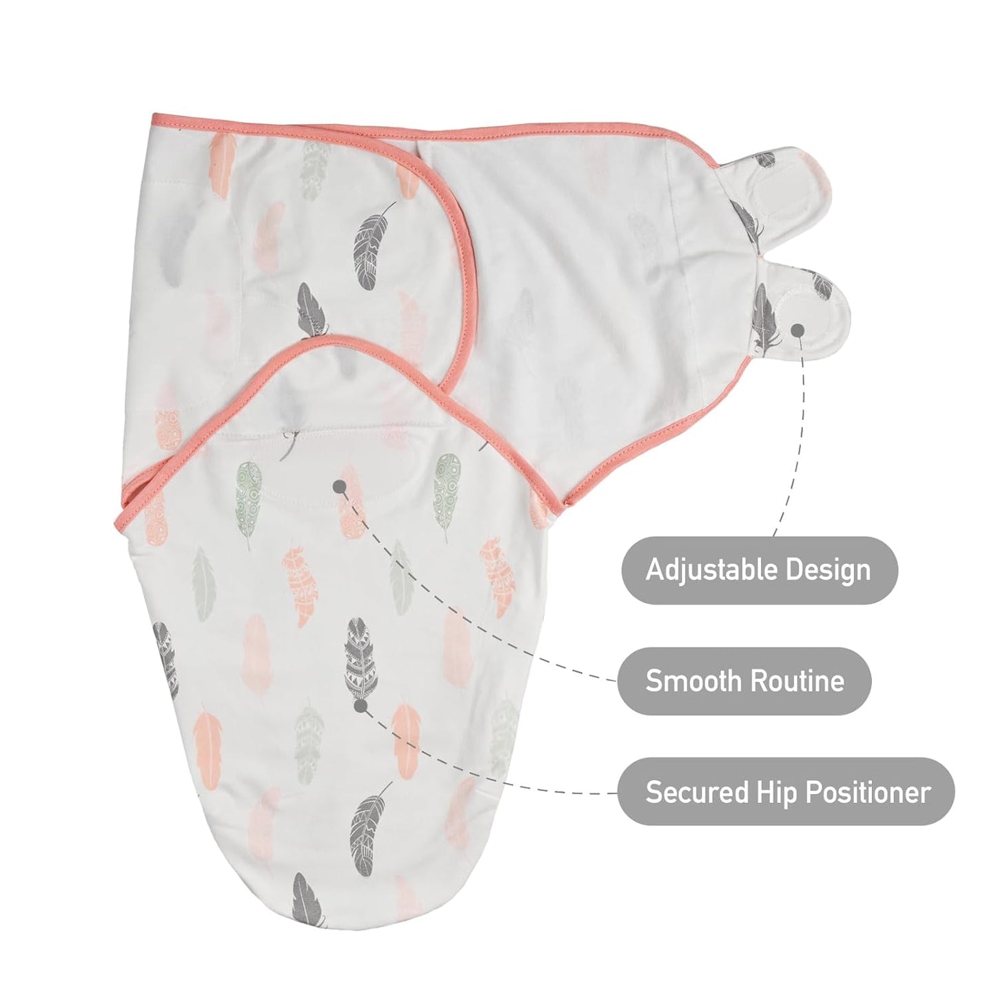 Organic Baby Swaddle Sleep Sacks, 3-Pack Swaddles for Newborns Baby Essentials, Infant 0-3 Months