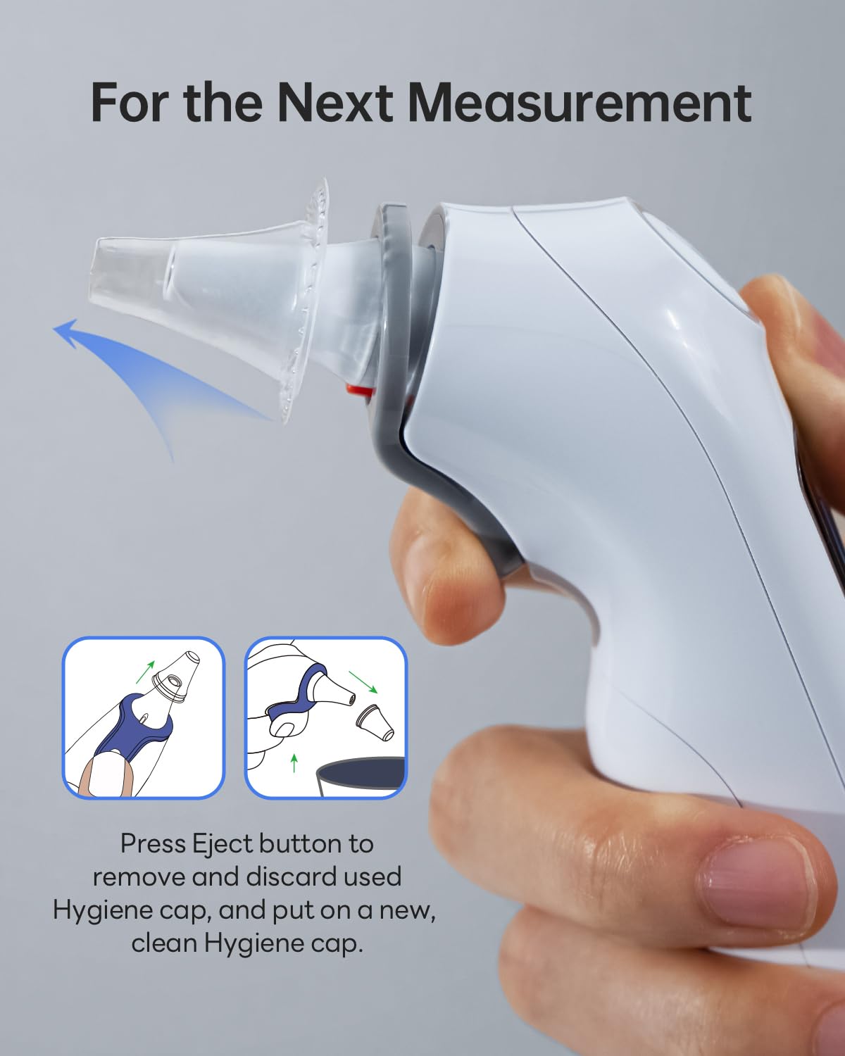 femometer Infrared Ear Thermometer for Adults & Kids, Highly Accurate, 1s Result, 30 Memory Recall