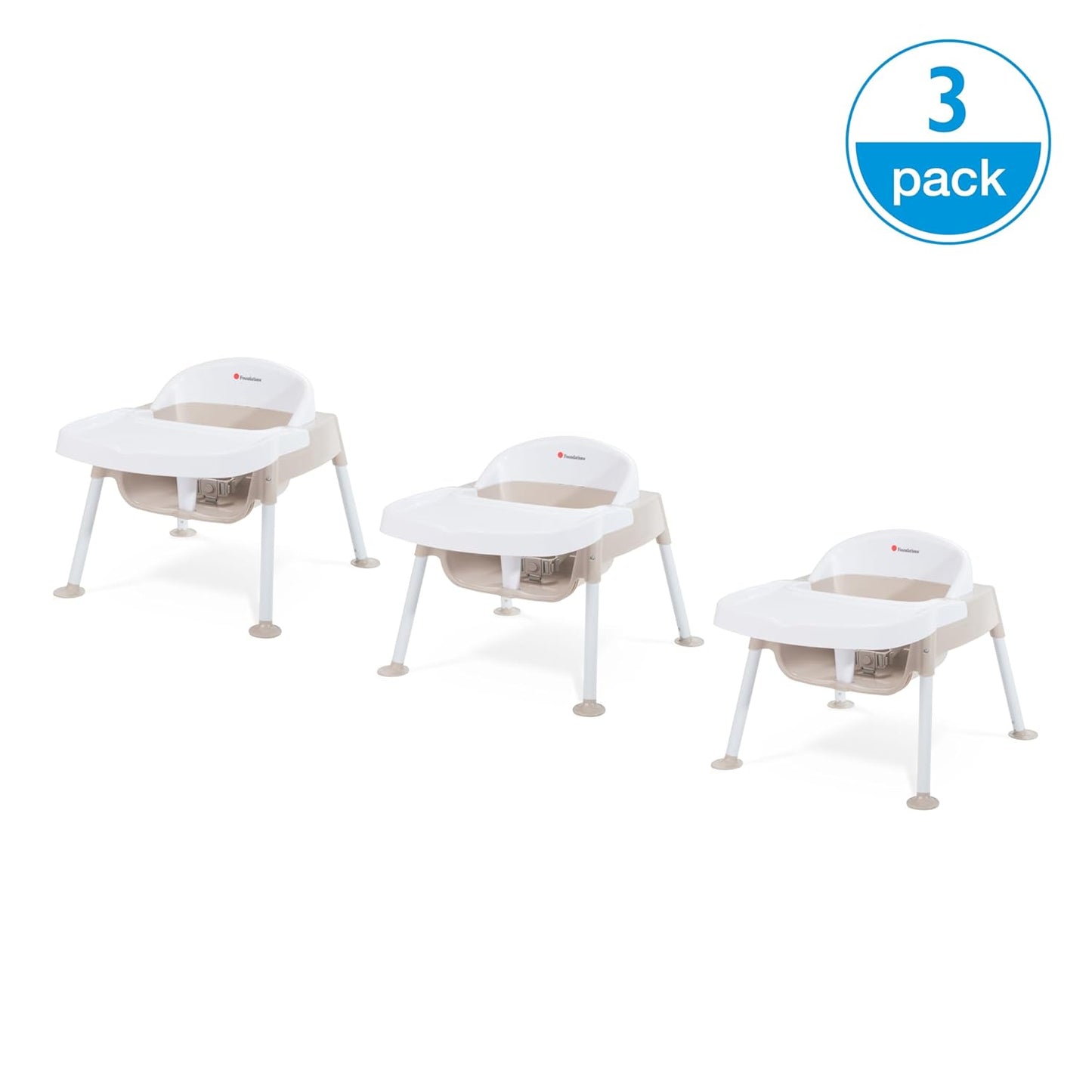 Foundations Secure Sitter Feeding Chairs Multipack, No-Tip Feet, 3-Point Adjustable Harness