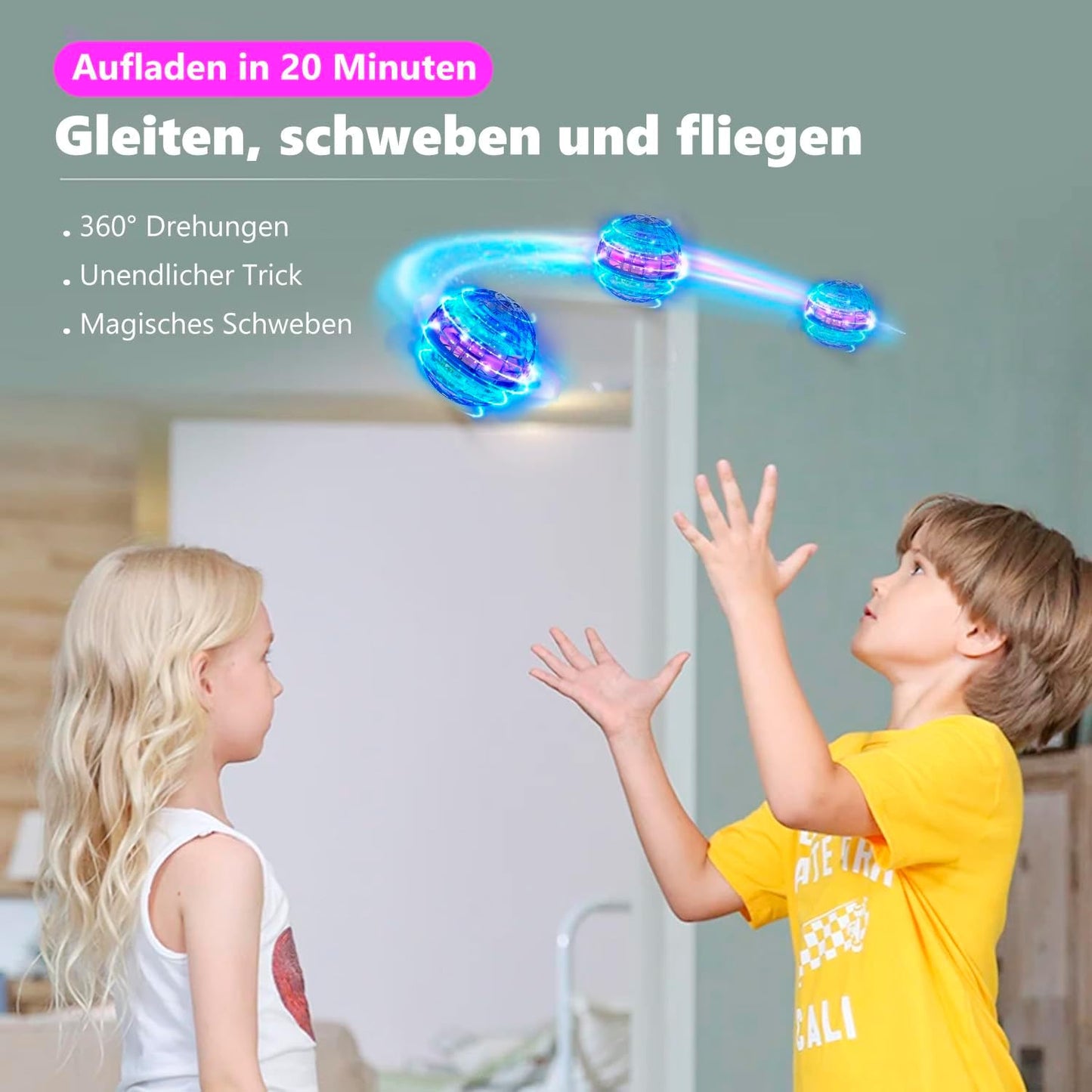 Flying Orb Ball 2024 Toys Soaring Hover Boomerang Galactic Fidget Cool Magic Hand Controlled Mini Drone Cosmic Globe Spinner Safe for 6 7 8 9 10+ Year Old Kids Outdoor Toys