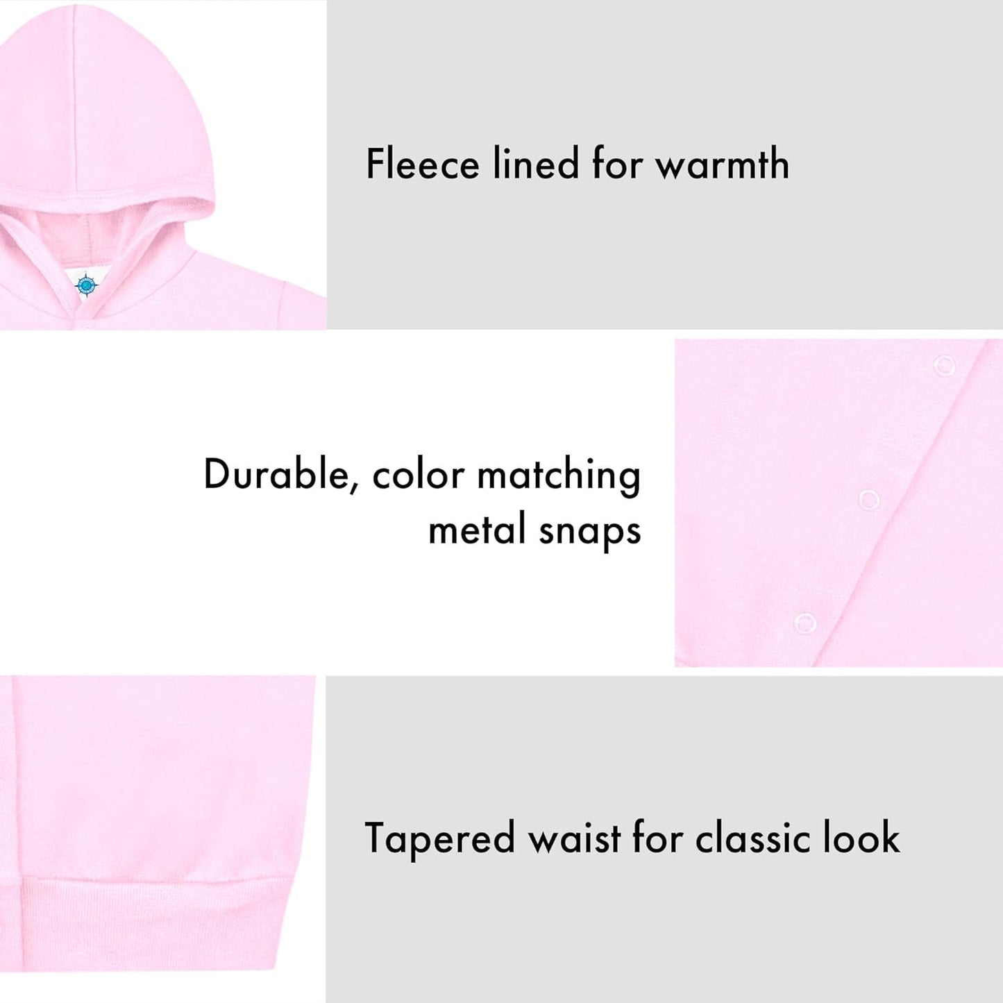 Creative Knitwear College Baby Snap Hooded Jacket - Team Logo, Multiple Colors, for Boys & Girls, (0-24 Months)