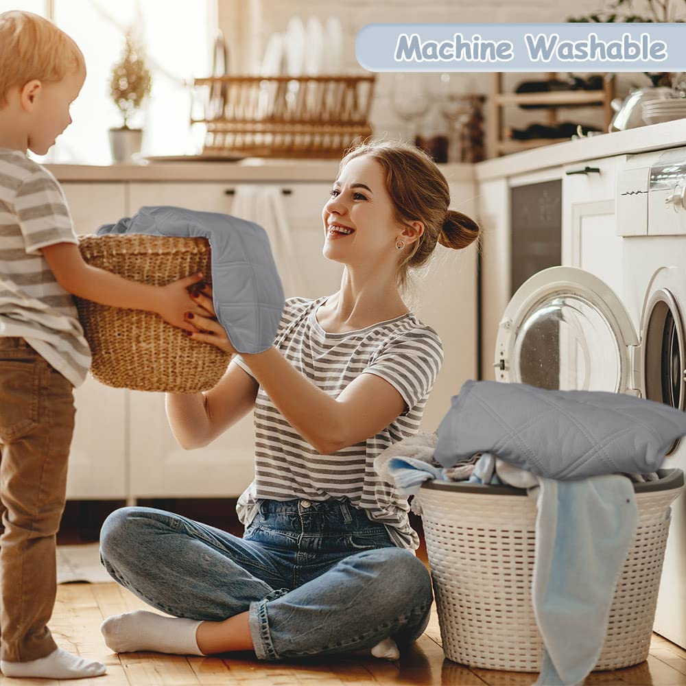 Yoofoss Waterproof Crib Mattress Protector 2 Pack, Quilted Crib Mattress Pad Cover Ultra Soft and