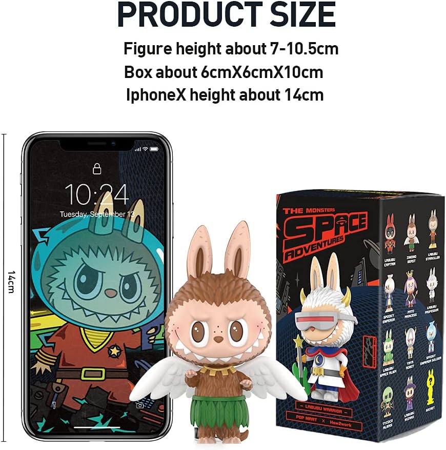 POP MART LABUBU Space Adventure Series 1PC Blind Box Toy Box Bulk Popular Collectible Random Art Toy Hot Toys Cute Figure Creative Gift, for Christmas Birthday Party Holiday