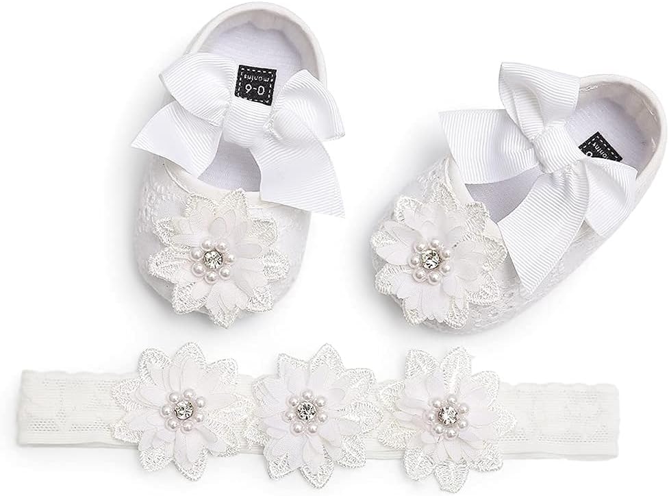 Baby Shoes Mary Jane Flats Non Slip Soft Sole Infant Toddler Sneakers First Walkers Party Christmas Dress Shoes