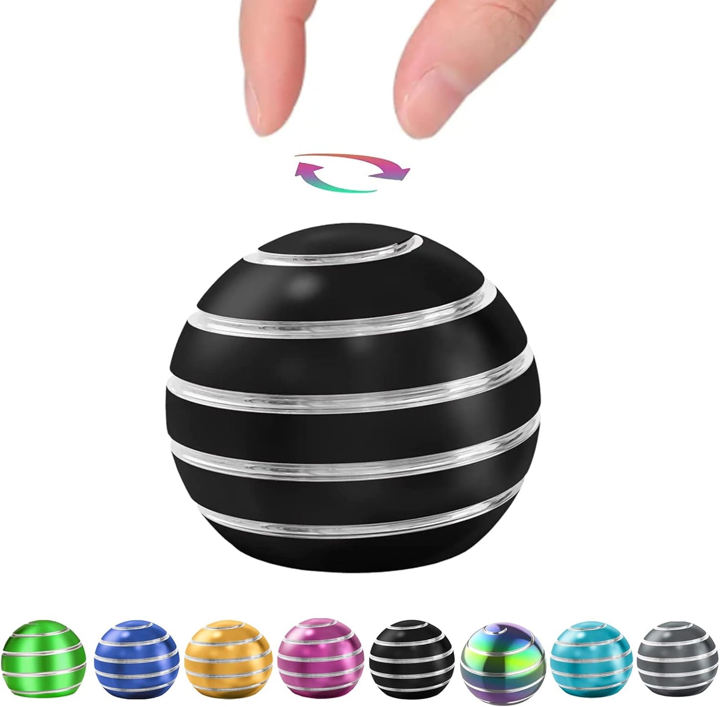 Kids Fidget Toys, Sensory Toys Adults Stress Relief, Kinetic Desk Toys for Office for Adults, Party Favors Toys for Kids Ages 3-5, 6-8, 8-12 (1.77", Black)