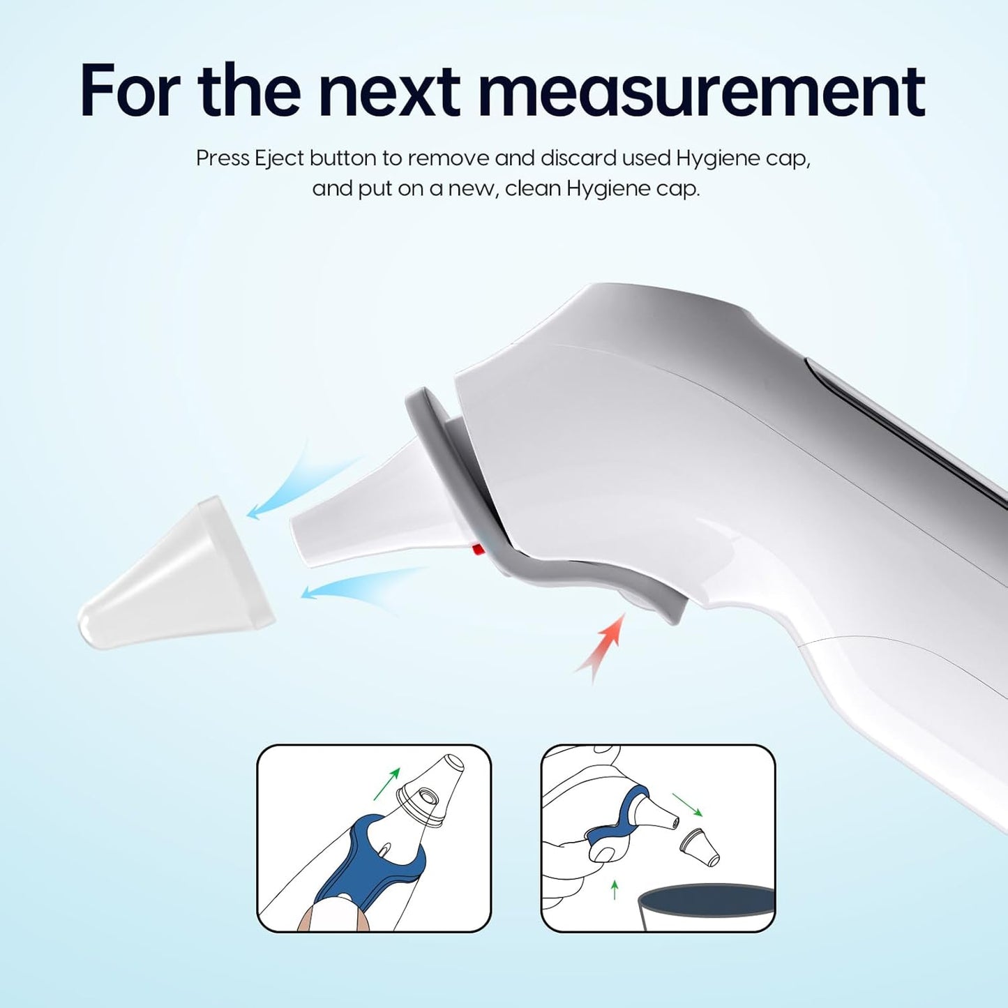 Ear Thermometer, Highly Accurate Ear Thermometer for Kids, Adults and Babies, 30 Memory Recall, 1s
