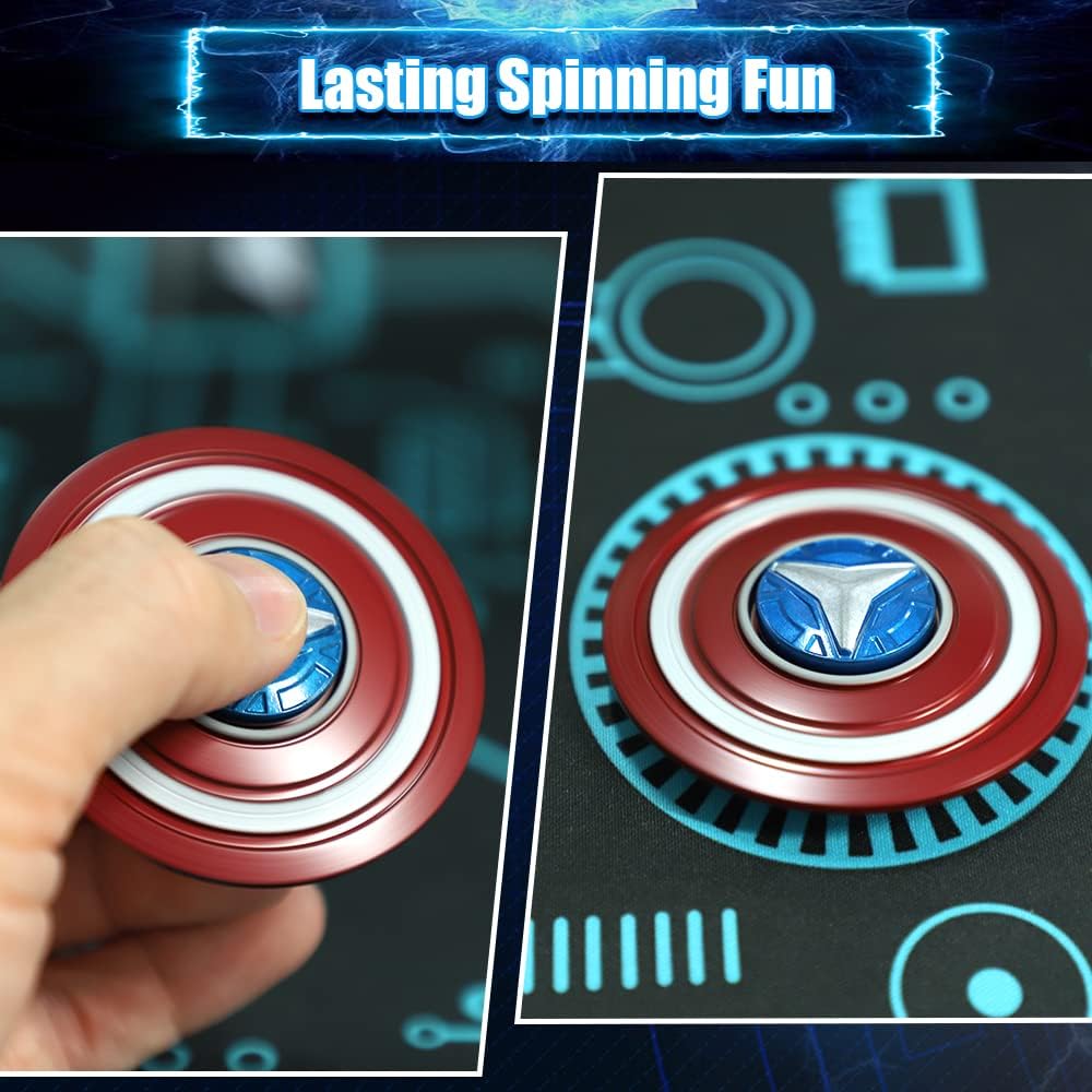 Mjolnir Fidget Spinner Toy for Kids Adults, Thor's Hammer Finger Hand Spinner, Metal 2 in 1 Transformable Fidget Keychain, Infinity Cube Anti Anxiety Stress Relief Gift for Classroom Office (2 Pack)