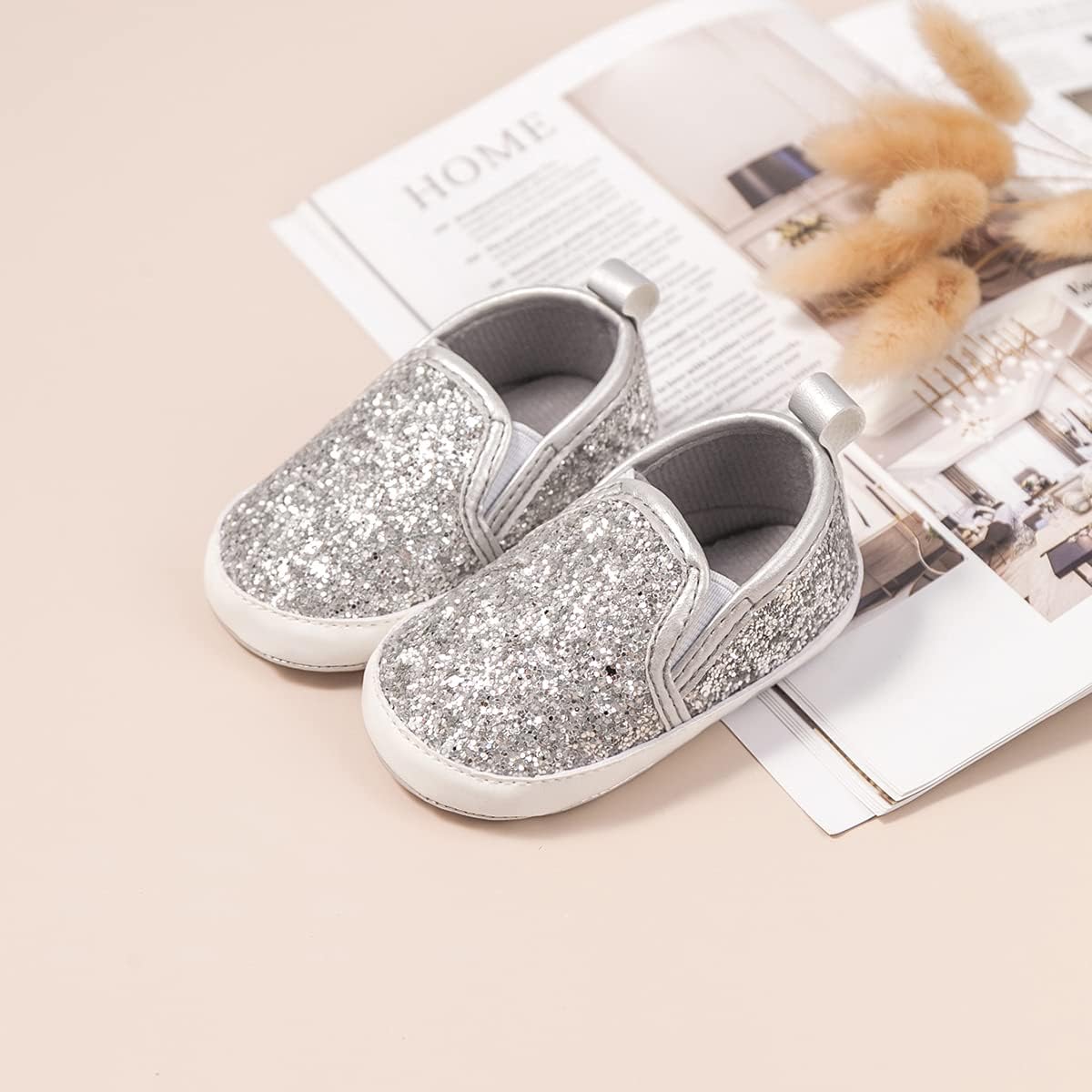 Morbido Infant Baby Boys Girls Canvas Sneaker Toddler Slip On Anti Skid Newborn First Walkers Candy Shoes for 0-18 Months
