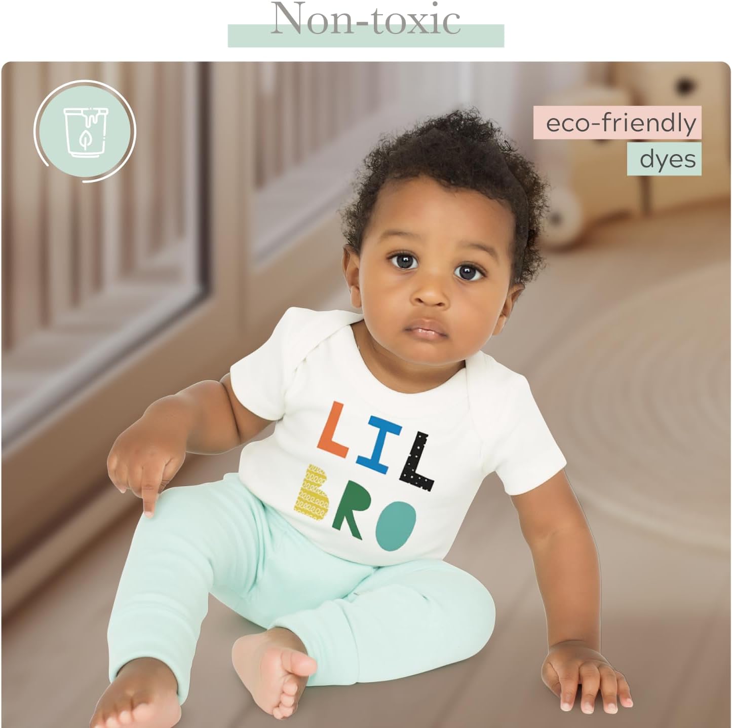 Finn + Emma Organic Cotton Graphic Baby Onesie - Gender Neutral Bodysuits for Babies 0-12 Months in Multiple Sizes and Styles