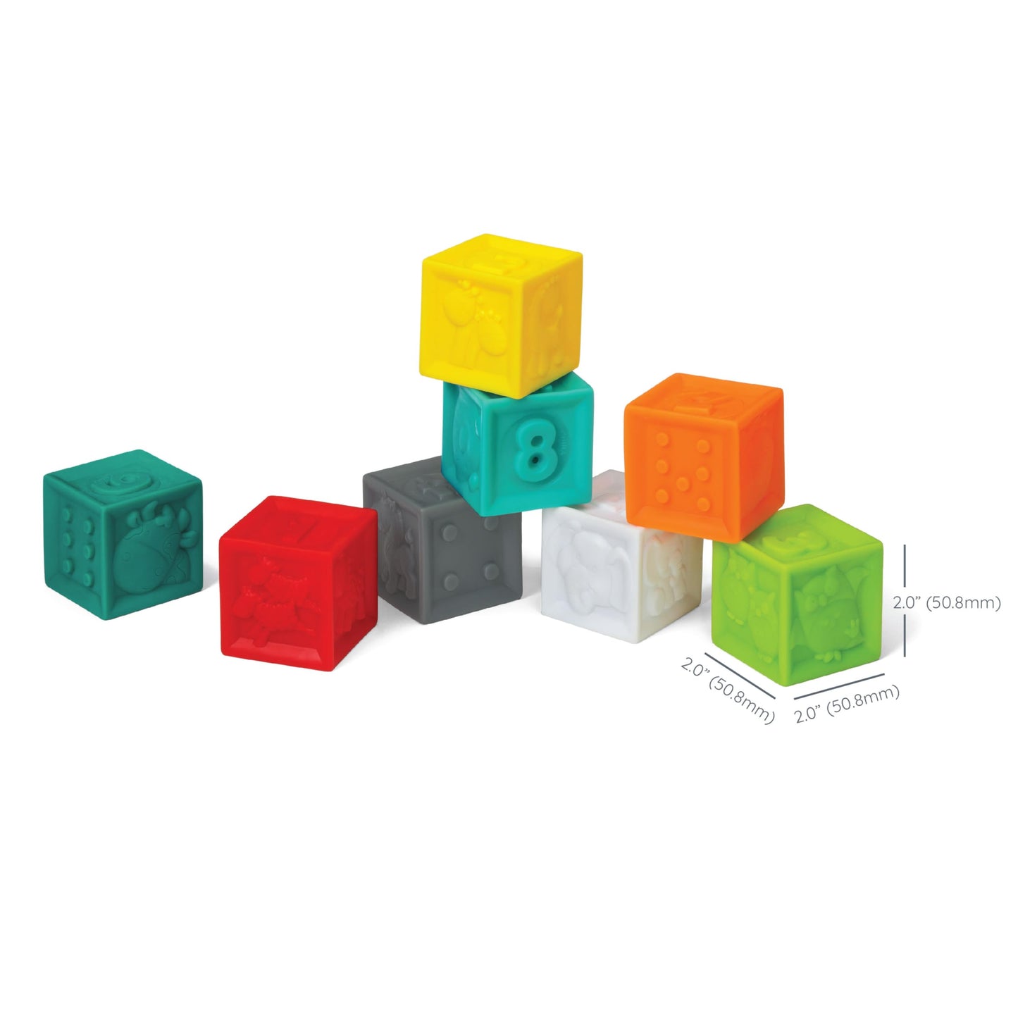Infantino Squeeze and Stack Block Set, Soft Blocks, 6+ Months