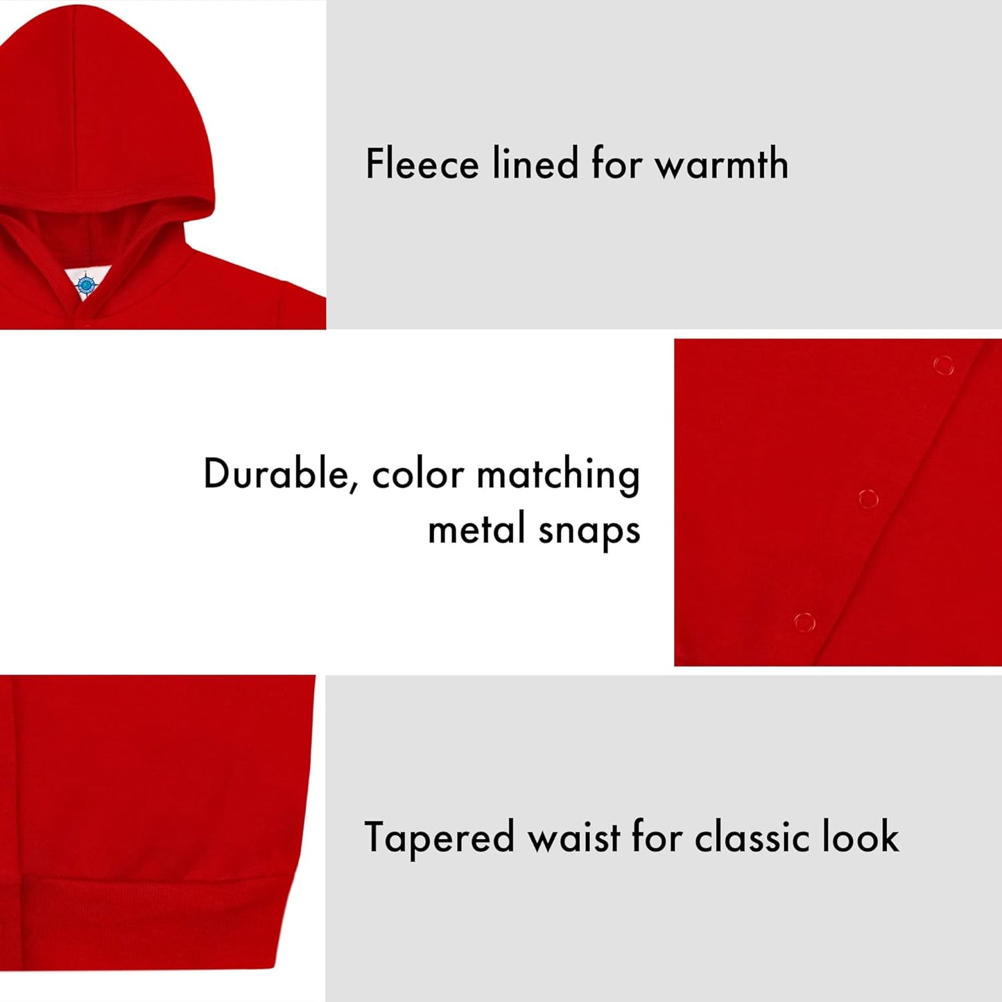 Creative Knitwear College Baby Snap Hooded Jacket - Team Logo, Multiple Colors, for Boys & Girls, (0-24 Months)