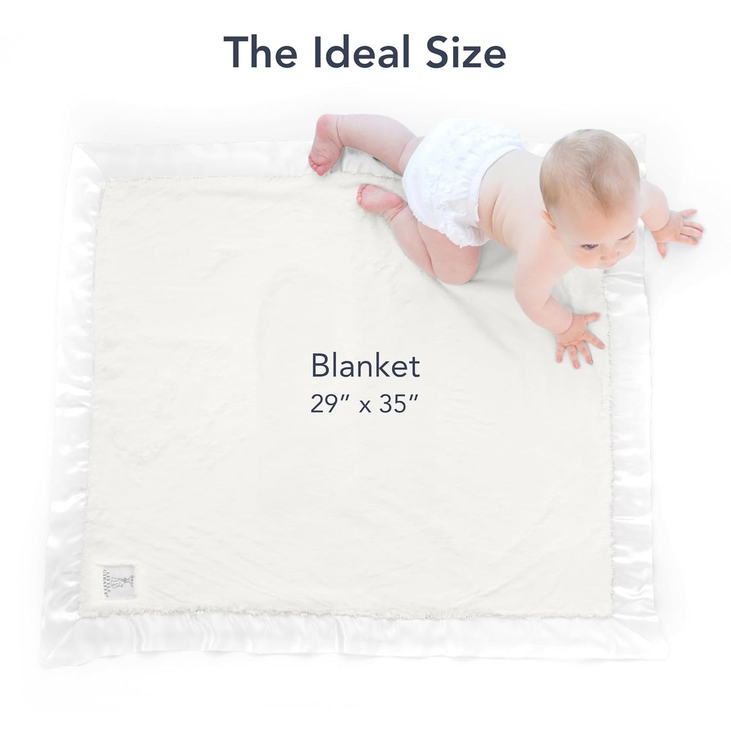 Little Giraffe Baby Blanket - Luxe Soft Blanket with Satin Trim - Baby Stroller Blanket - Newborn