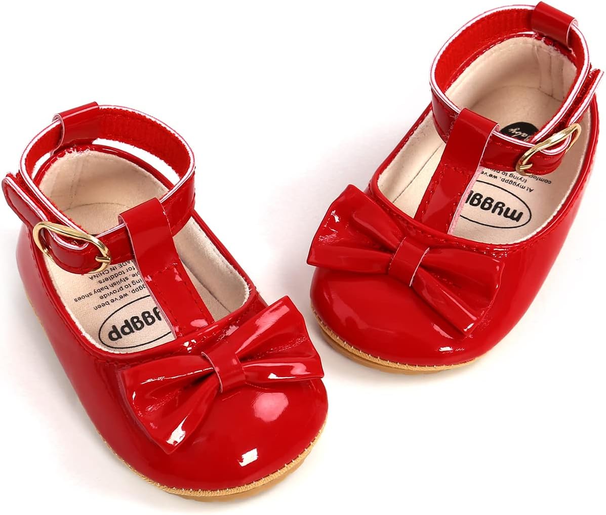 Baby Shoes Mary Jane Flats Non Slip Soft Sole Infant Toddler Sneakers First Walkers Party Christmas Dress Shoes