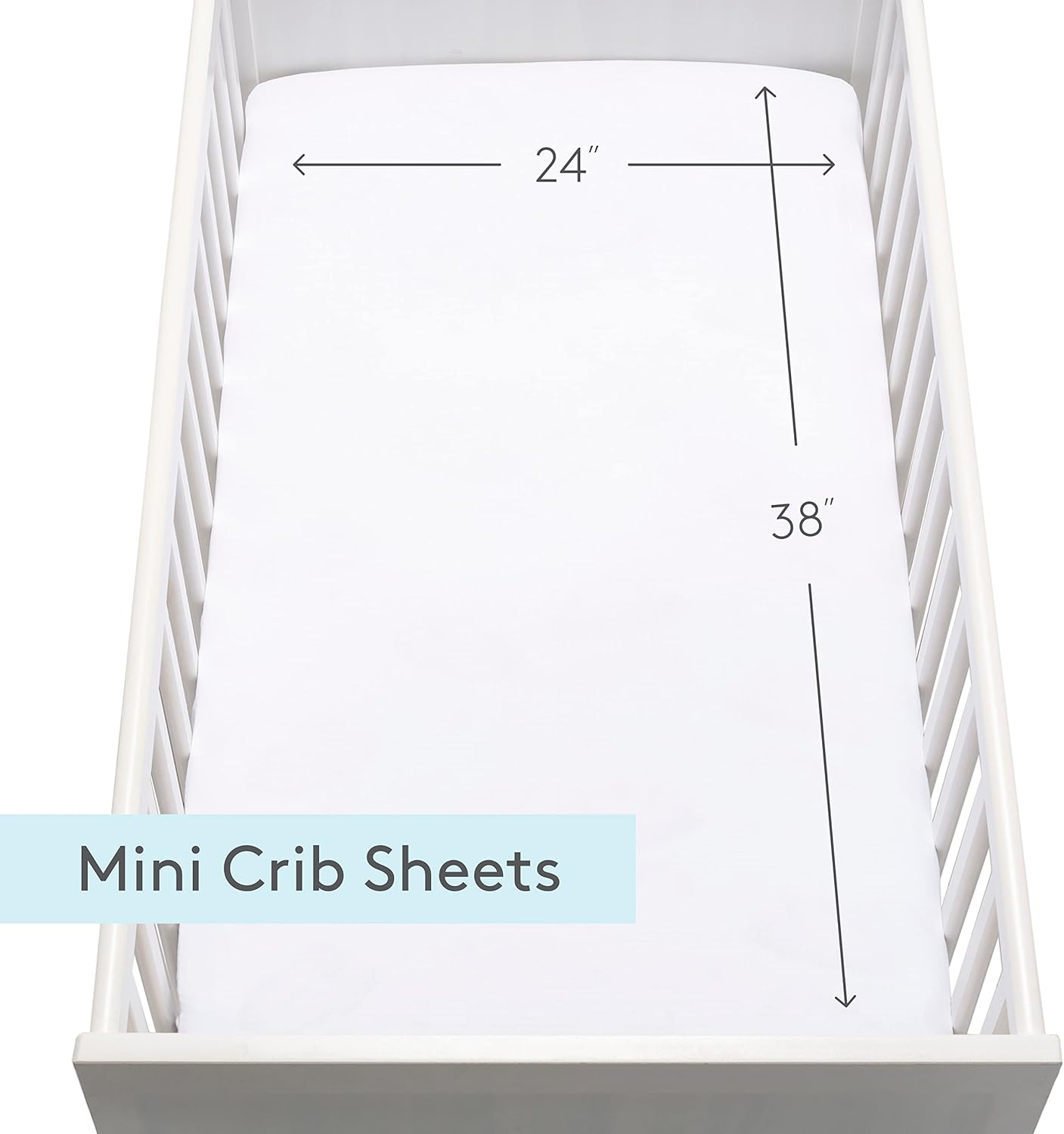 Newton Baby Organic Fitted Mini Crib Sheet (2-Pack) - Ultra-Breathable and Soft, 100% Organic