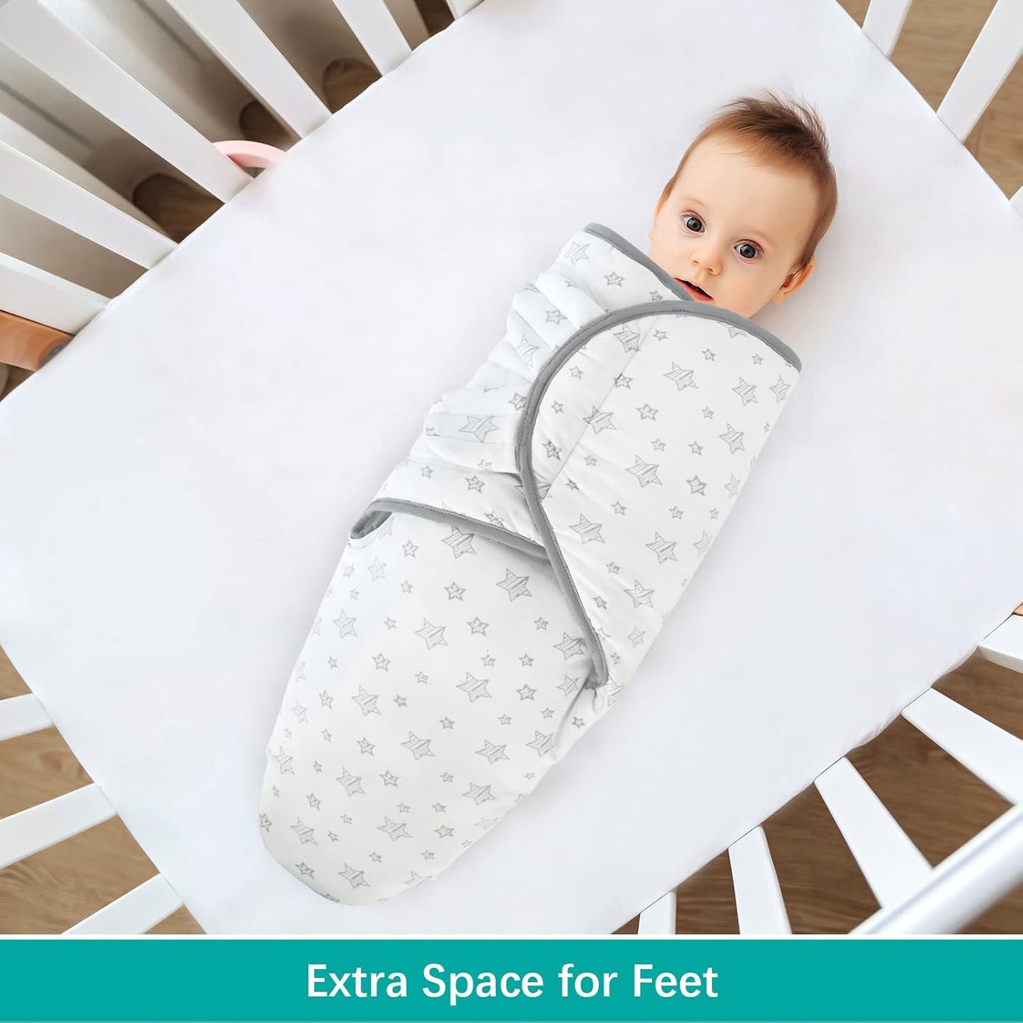 Biloban Baby Swaddles 0-3 Months for Boy Girls, Warm Quilted Baby Swaddle, Newborn Swaddle