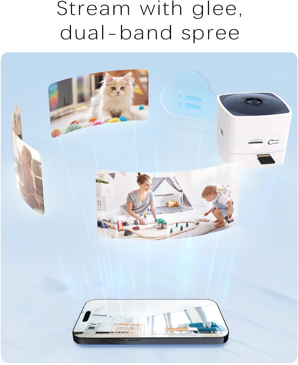 blurams Cameras for Home Security 5GHz, 2K Indoor Camera, Pet Camera with Phone App, AI Motion Detection, 2-Way Audio, Compatible with Alexa&Google Home, 4-Pack