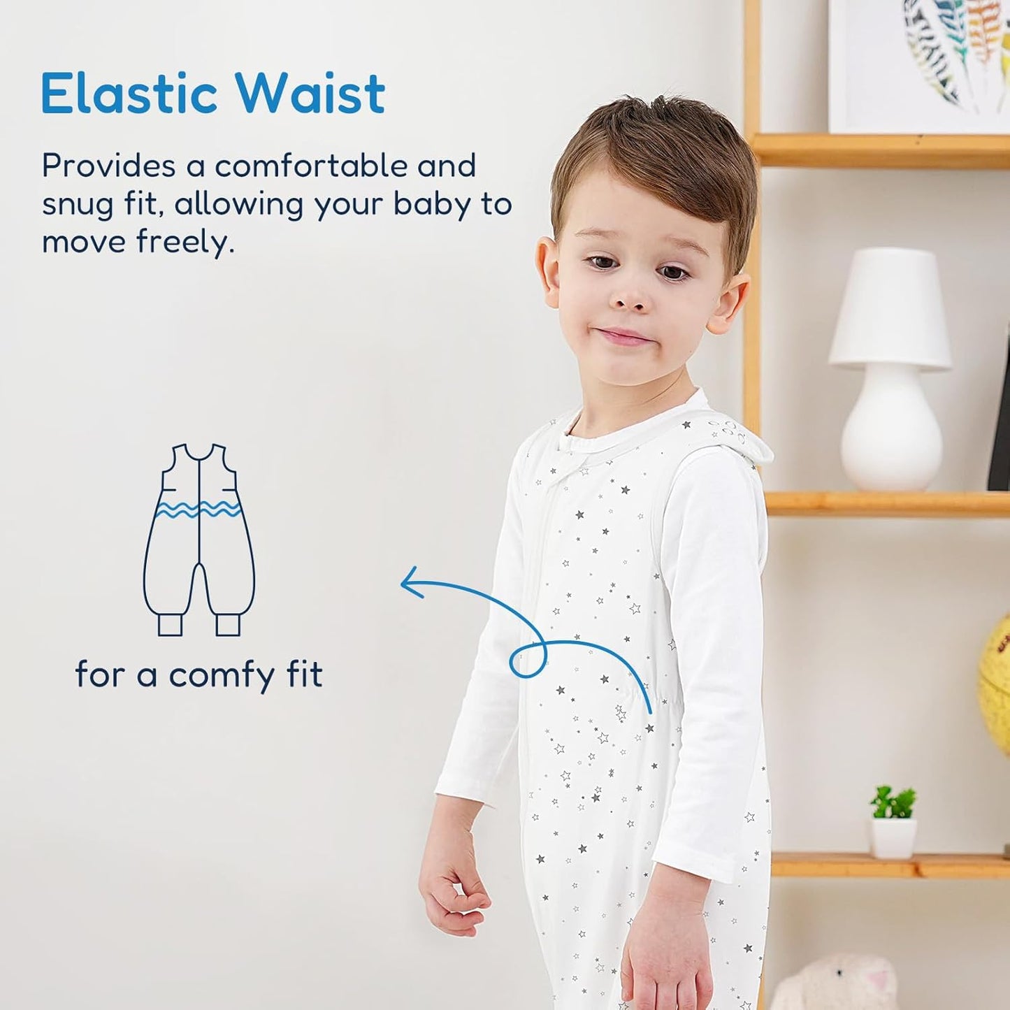 TotAha Toddler Sleep Sack with Legs, 0.5 TOG Light and Soft Baby Sleeping Bag, Walker Sleep Sack