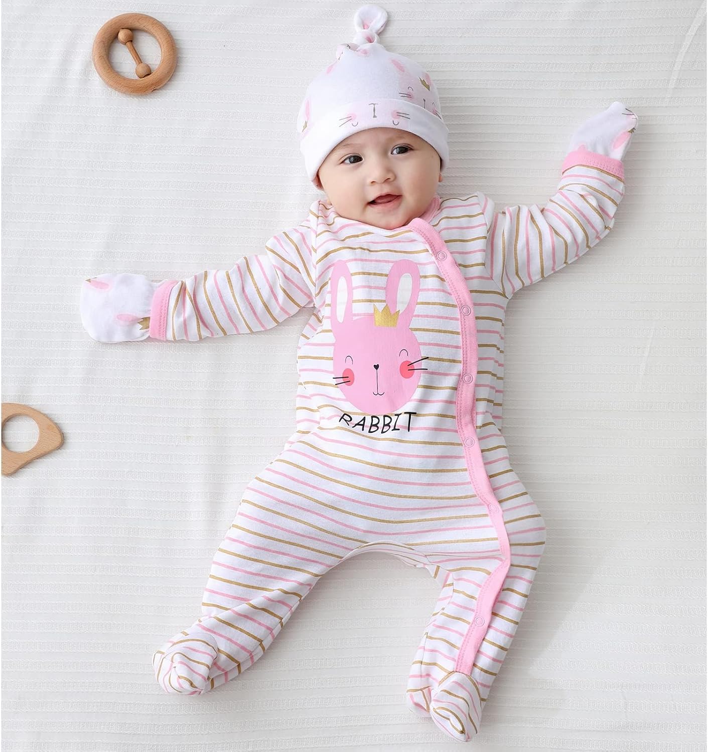 Newborn Layette Gift Set 27-Piece Baby Girl Clothes Bodysuits, Pants Essentials and Accessories 0-12Months