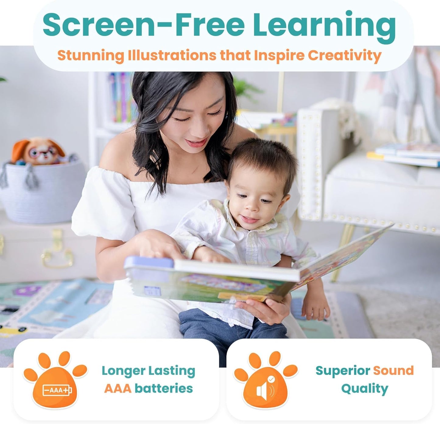 GO GO 9 Creative Animal Nursery Rhymes: Interactive Book for 1 Year Old, Sound Books for Toddlers 1-3, Musical Books for Toddlers 1-3, Music Book for Toddlers 1-3, Baby Books with Sound, Singing Books