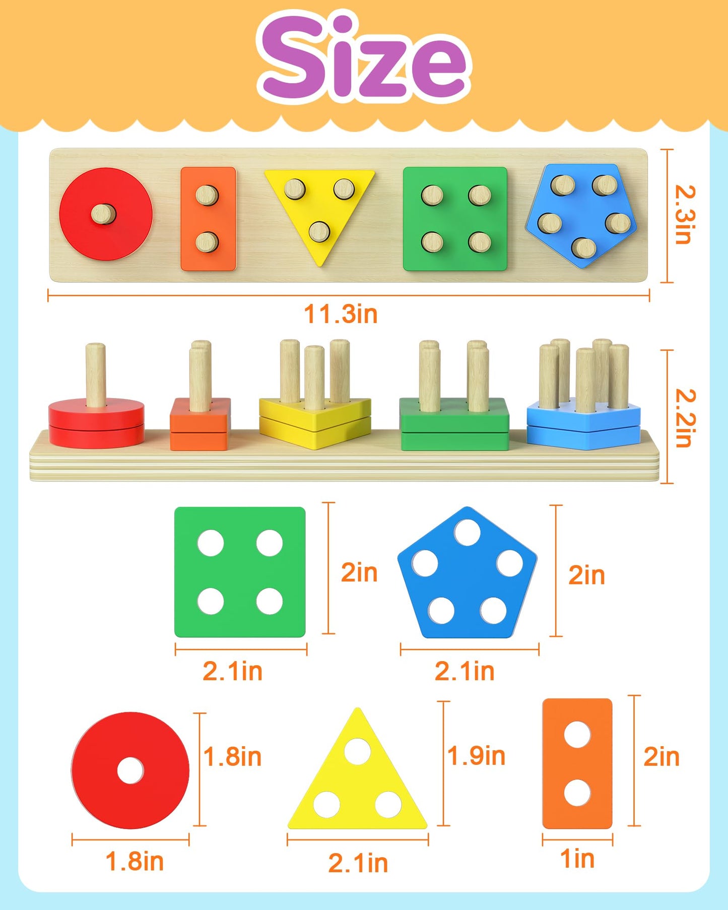Montessori Toys for 1 2 3 Year Old Boy Girl, Toddler Learning Toys Gifts