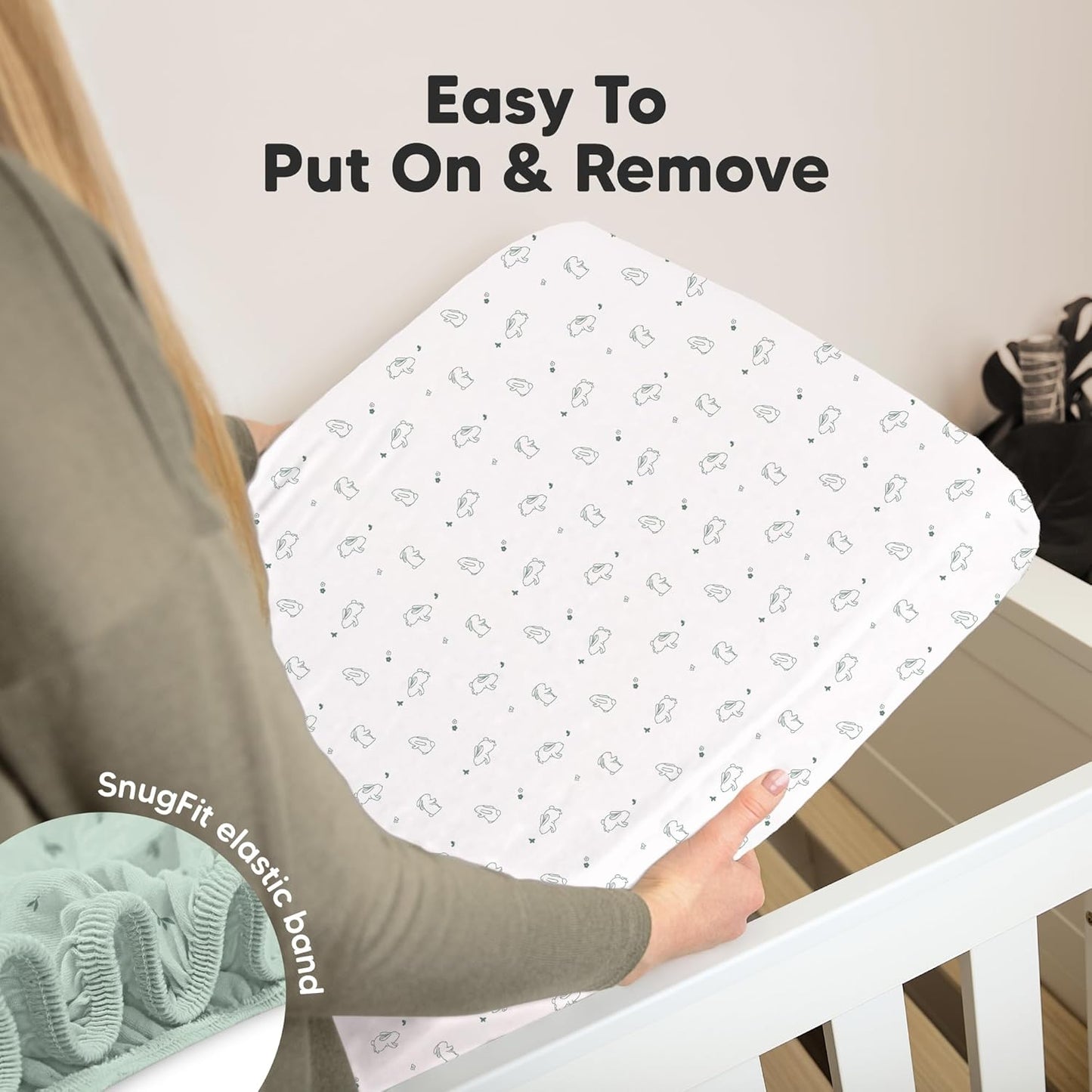 KeaBabies 2-Pack Organic Crib Sheets for Boys, Girls - 52x28 Fitted Crib Mattress Sheet Neutral