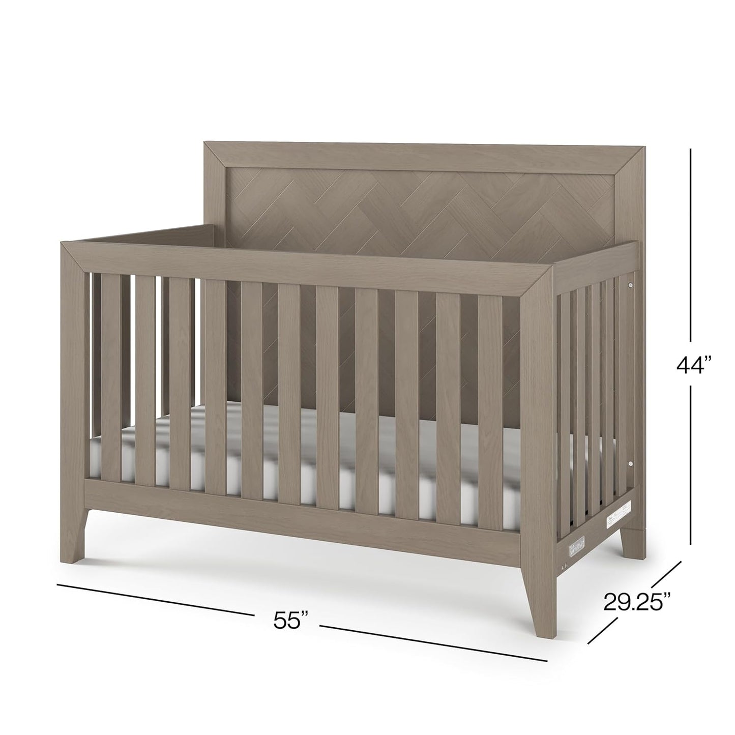 Child Craft Kieran 4-in-1 Convertible Crib, Baby Crib Converts to Day Bed, Toddler Bed and Full