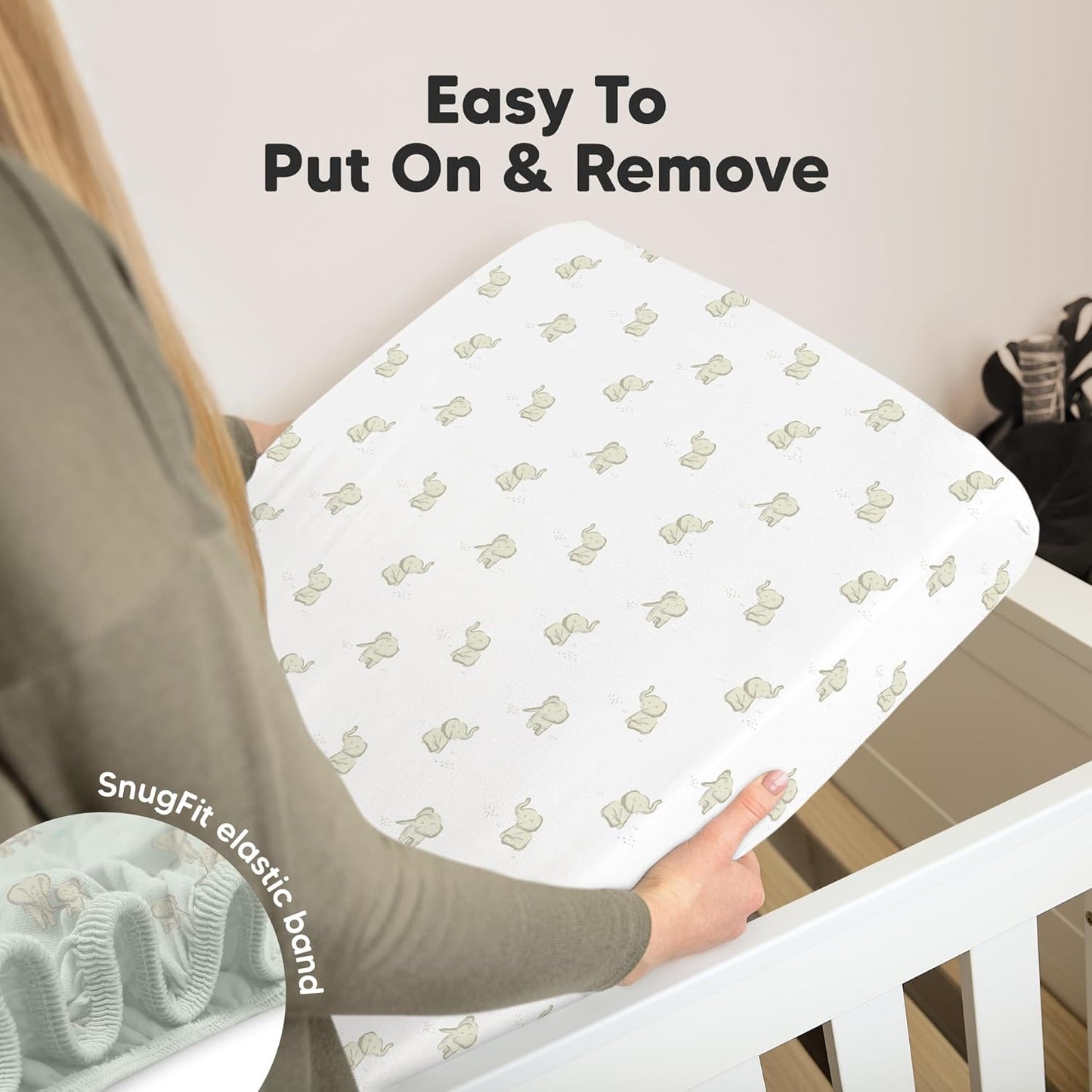 KeaBabies 2-Pack Organic Crib Sheets for Boys, Girls - 52x28 Fitted Crib Mattress Sheet Neutral