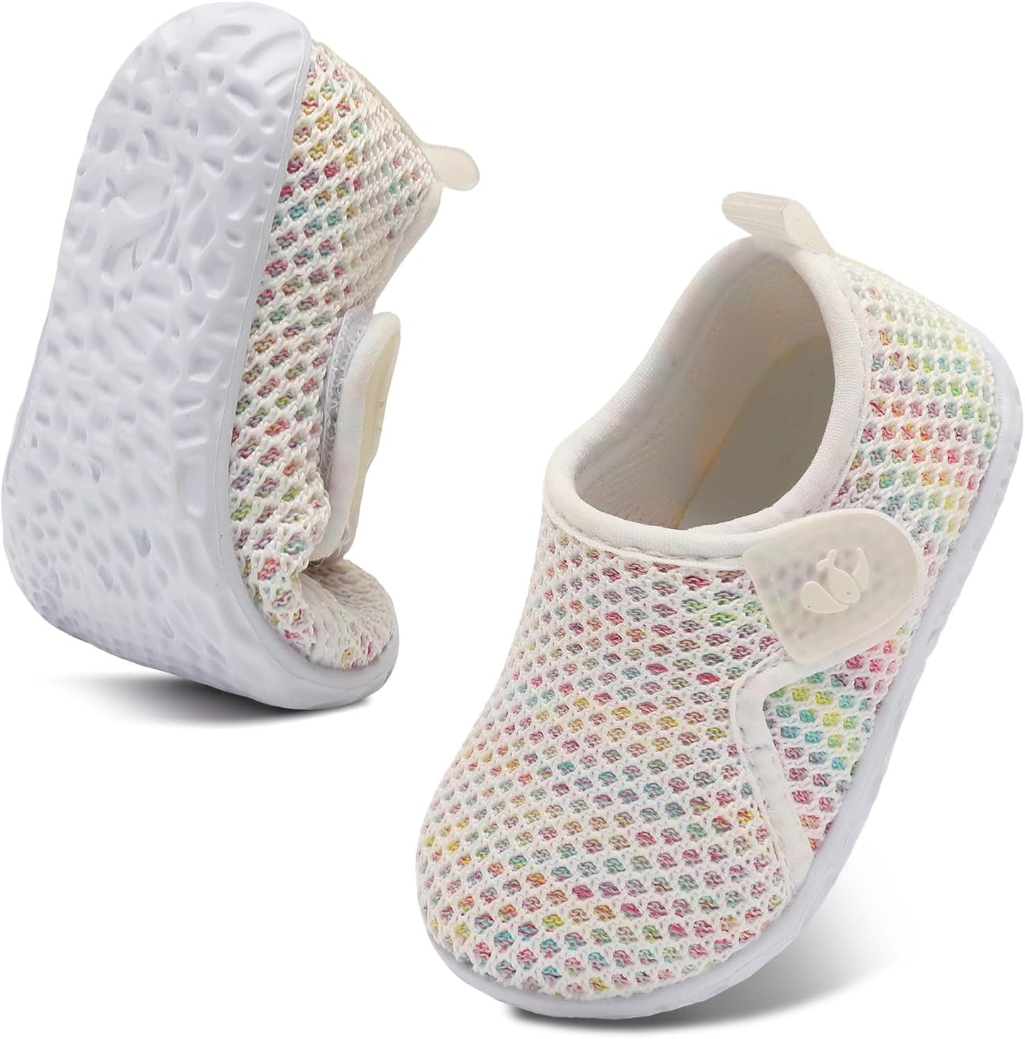 FEETCITY Baby Boys Girls First Walking Shoes Infant Sneakers Crib Shoes Breathable Lightweight Slip On Shoes