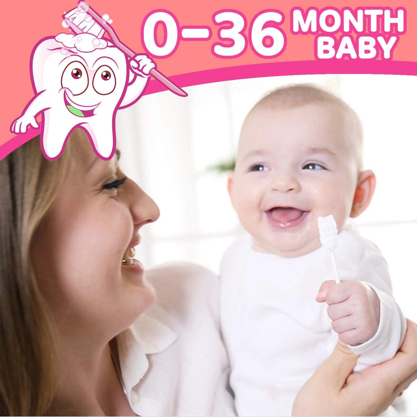 Baby Tongue Cleaner, Baby Toothbrush, 42Pcs Disposable Infant Toothbrush Clean Baby Mouth,Gauze Gum