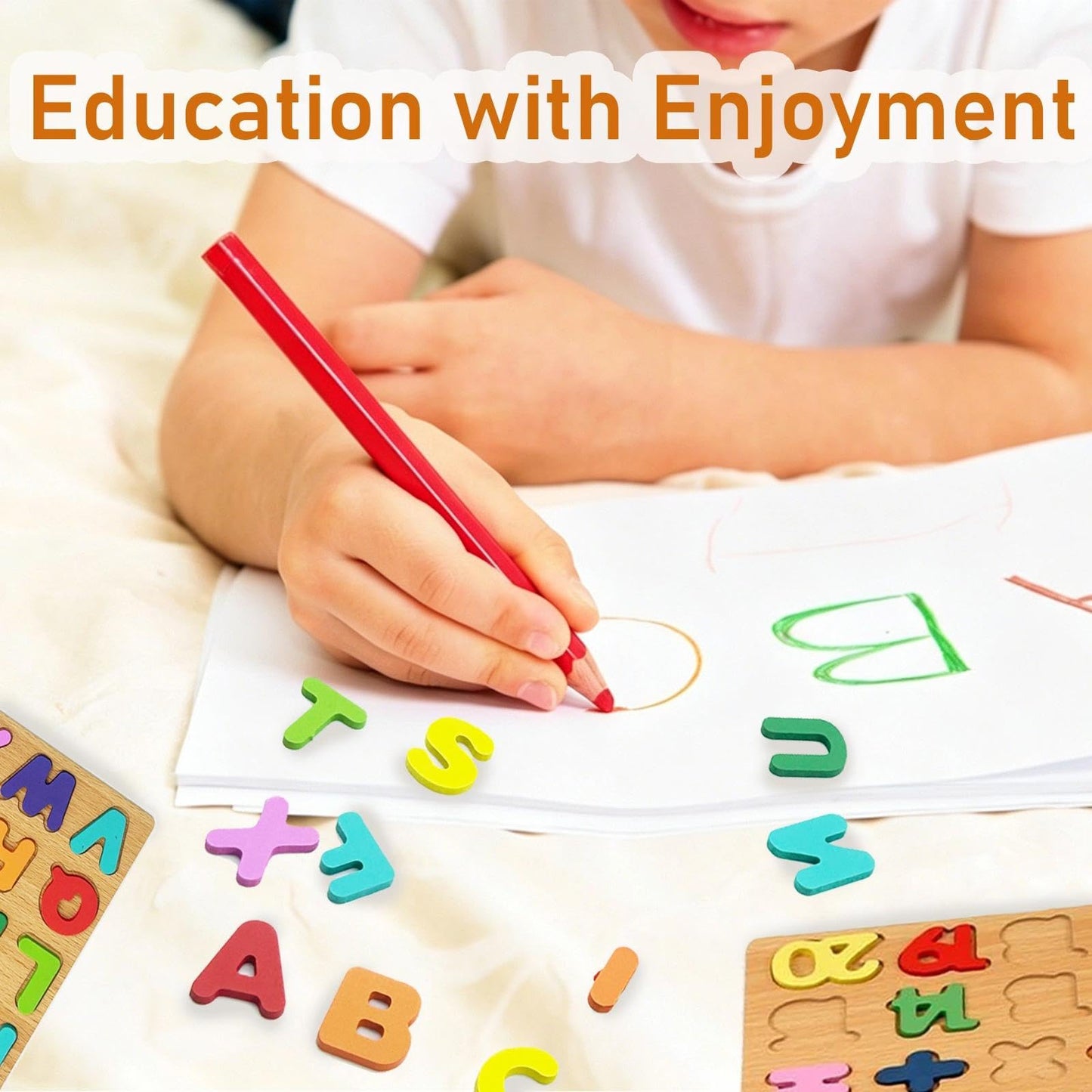 Wooden Puzzles for Toddlers 3-5, Boys & Girls, Montessori Toddler