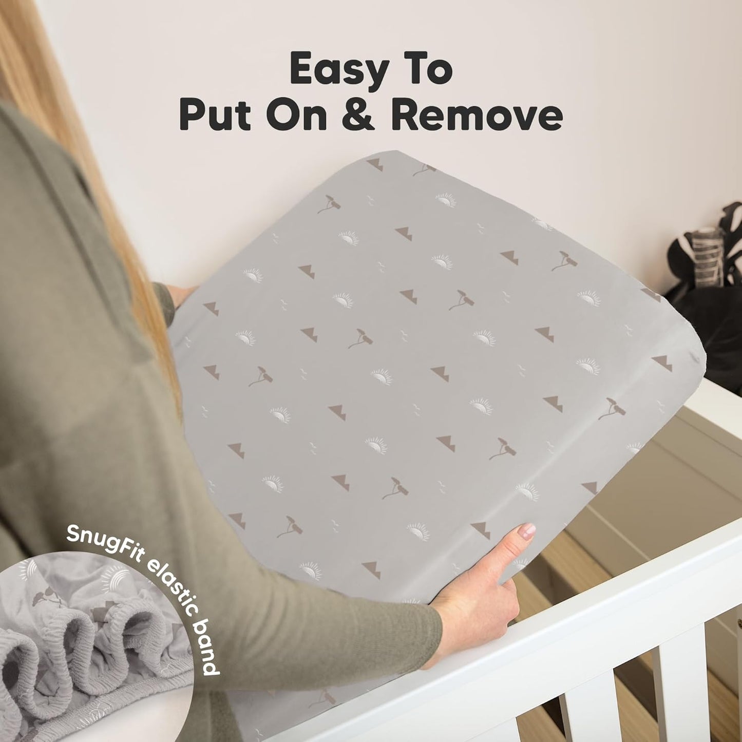 KeaBabies 2-Pack Organic Crib Sheets for Boys, Girls - 52x28 Fitted Crib Mattress Sheet Neutral