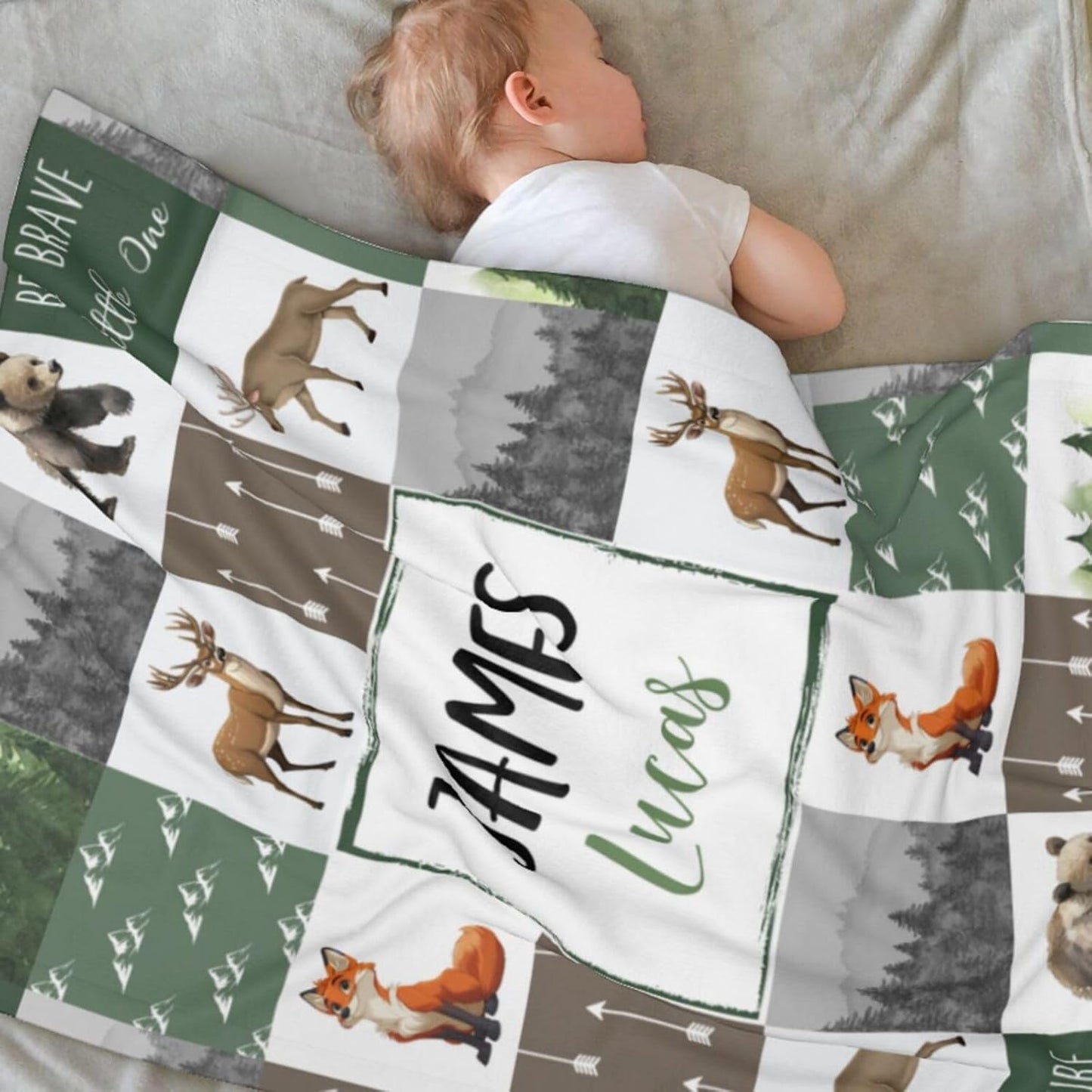 Personalized Baby Blanket - Custom Baby Blanket for Boys with Name for Kids Personalized Baby Boy