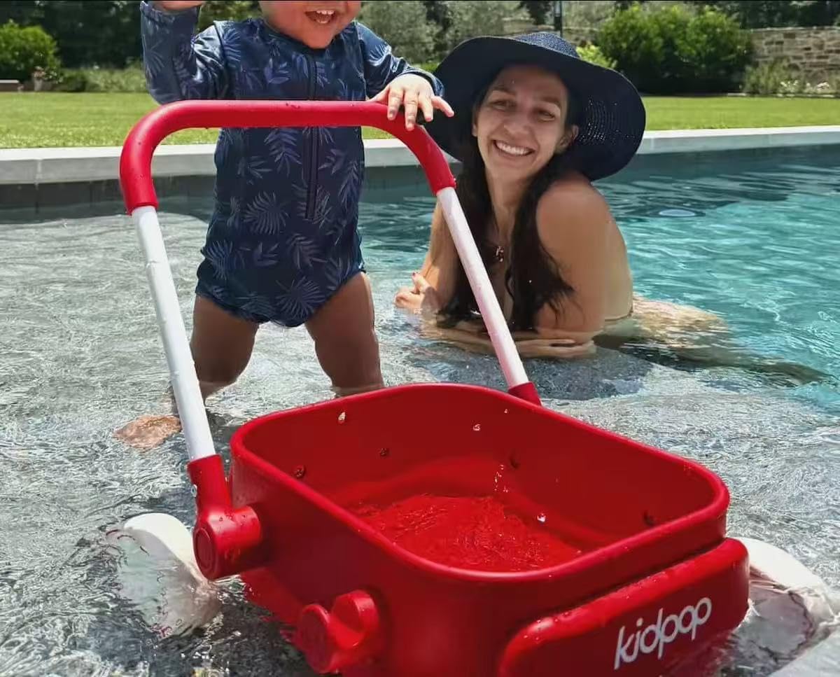 PULA Baby Push Walker with Wheels Toddler Wagon for First Learner Baby Toys 6-12 Months, 1 Year Old Birthday Gifts, Indoors and Outdoors (Pink)