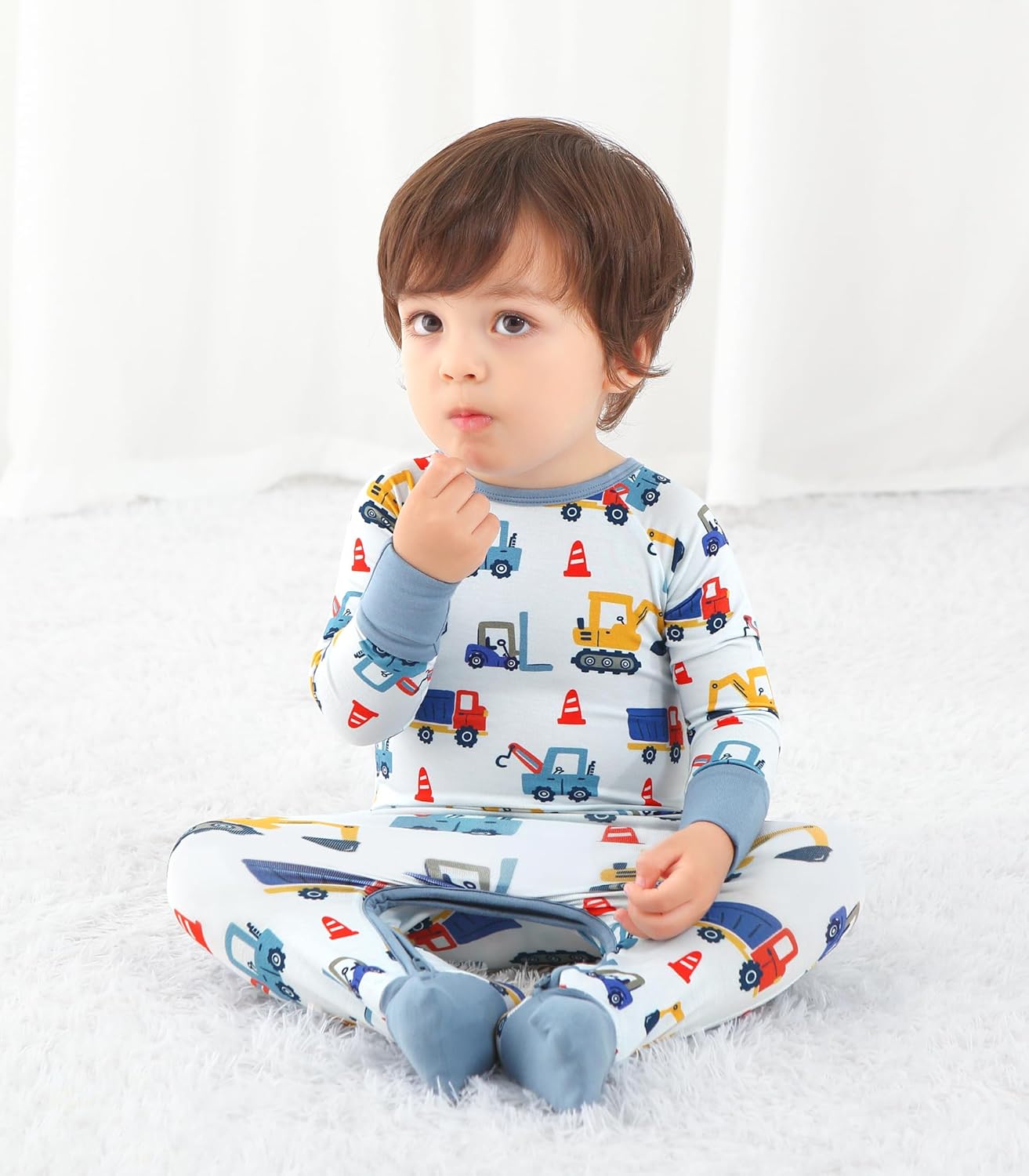 Baby Boys Girls Romper Long Sleeve Jumpsuits Infant Unisex One-Piece Bamboo Viscose Zipper Mitten Rompers