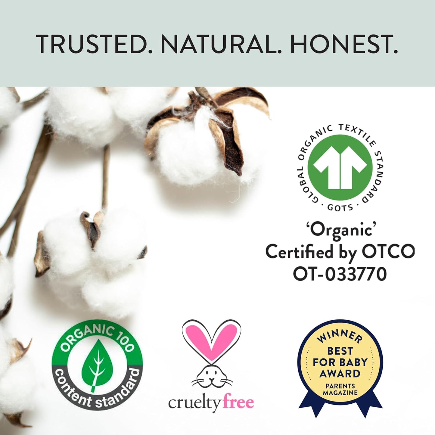 HonestBaby 3-pack Footed Pants Roomy Fit Pull on Bottoms 100% Organic Cotton for Infant Baby Boys, Girls, Unisex