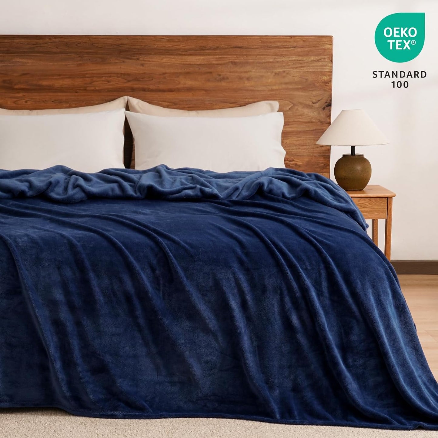 PHF Ultra Soft Fleece Blanket King Size, No Shed No Pilling Luxury Plush Cozy 300GSM Lightweight