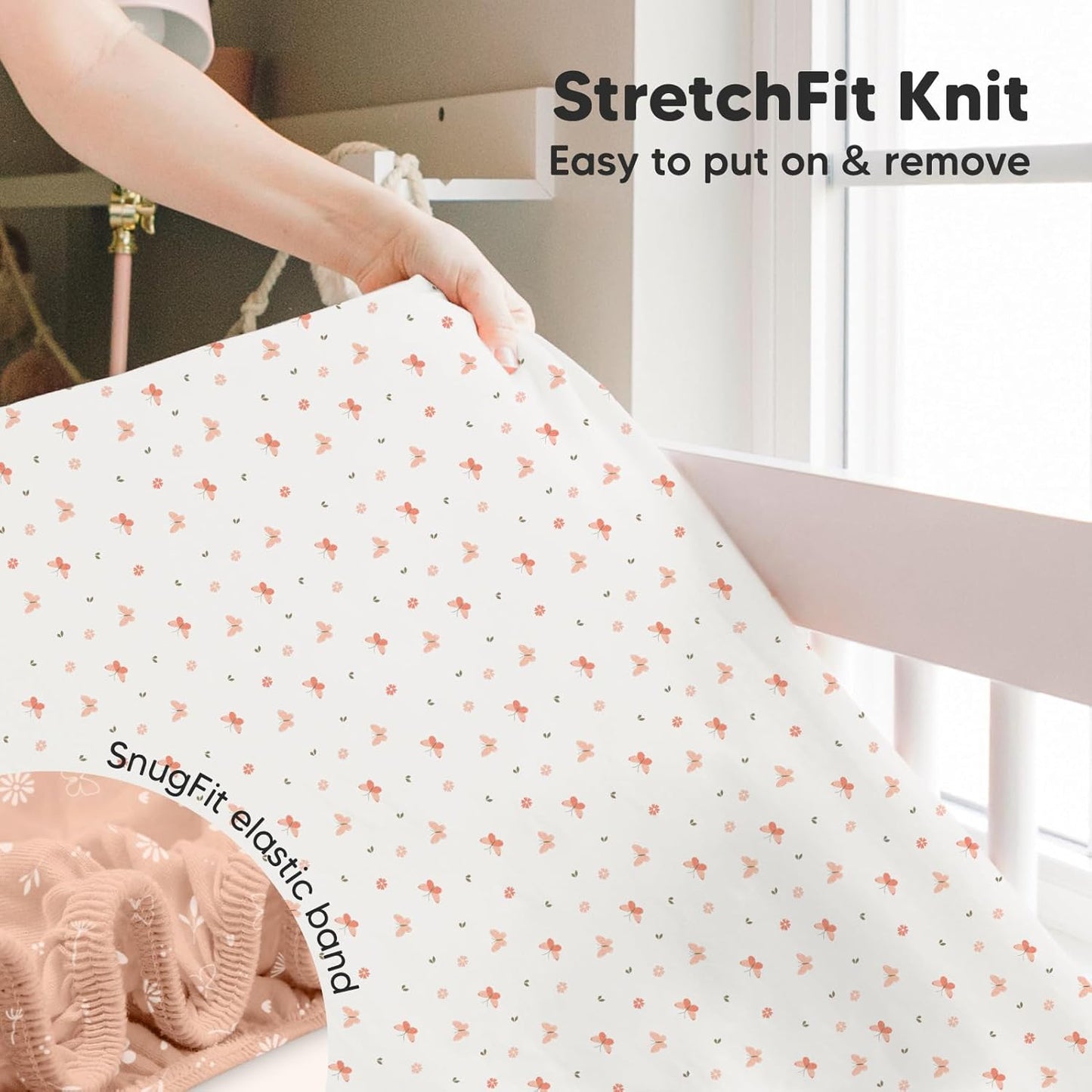 KeaBabies 2-Pack Baby Crib Sheets for Boys, Girls - 52x28 Viscose Derived from Bamboo Toddler Bed