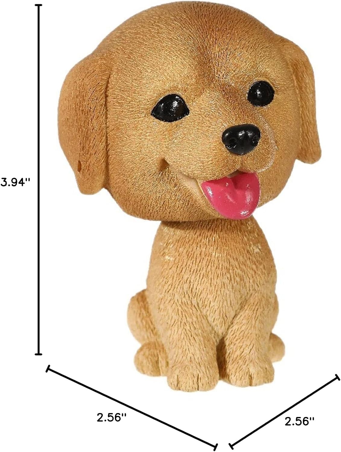 Resin Bobbing Head Dog Figurines Mini Bobblehead Puppy for Home Office Desk Car Dashboards Decor Ornaments (Golden Retriever)