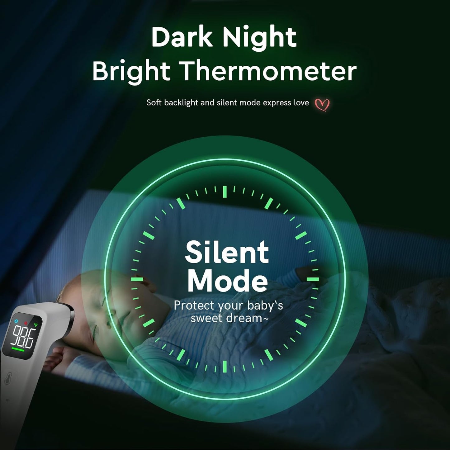 Touchless Thermometer for Adults and Kids, Fast Accurate Thermometer with Fever Alarm, 1S Reading &