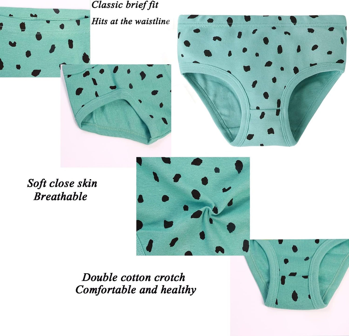 Hahan Girls Soft Panties Toddler Girls Cotton Underwear Kids Briefs